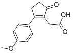 [2-(4-Methoxy-phenyl)-5-oxo-cyclopent-1-enyl]-acetic acid Structure,53272-88-1Structure