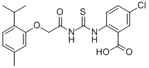 5-Chloro-2-[[[[[5-methyl-2-(1-methylethyl)phenoxy]acetyl ]amino]thioxomethyl ]amino]-benzoic acid Structure,532938-55-9Structure