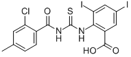 2-[[[(2-Chloro-4-methylbenzoyl)amino]thioxomethyl ]amino]-3,5-diiodo-benzoic acid Structure,532938-99-1Structure