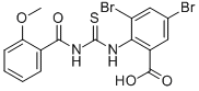 3,5-Dibromo-2-[[[(2-methoxybenzoyl)amino]thioxomethyl ]amino]-benzoic acid Structure,532945-77-0Structure