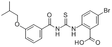 5-Bromo-2-[[[[3-(2-methylpropoxy)benzoyl ]amino]thioxomethyl ]amino]-benzoic acid Structure,532948-10-0Structure