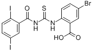 5-Bromo-2-[[[(2,5-diiodobenzoyl)amino]thioxomethyl ]amino]-benzoic acid Structure,532950-42-8Structure