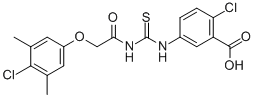 2-Chloro-5-[[[[(4-chloro-3,5-dimethylphenoxy)acetyl ]amino]thioxomethyl ]amino]-benzoic acid Structure,532950-92-8Structure