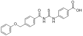 4-[[[[4-(Phenoxymethyl)benzoyl ]amino]thioxomethyl ]amino]-benzoic acid Structure,532954-98-6Structure