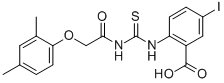 2-[[[[(2,4-Dimethylphenoxy)acetyl ]amino]thioxomethyl ]amino]-5-iodo-benzoic acid Structure,532955-43-4Structure