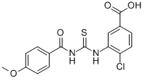 4-Chloro-3-[[[(4-methoxybenzoyl)amino]thioxomethyl ]amino]-benzoic acid Structure,532957-14-5Structure