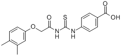 4-[[[[(3,4-Dimethylphenoxy)acetyl ]amino]thioxomethyl ]amino]-benzoic acid Structure,532957-21-4Structure