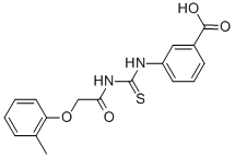 3-[[[[(2-Methylphenoxy)acetyl ]amino]thioxomethyl ]amino]-benzoic acid Structure,532963-46-5Structure