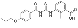 2-Methyl-3-[[[[4-(2-methylpropoxy)benzoyl ]amino]thioxomethyl ]amino]-benzoic acid Structure,532978-47-5Structure