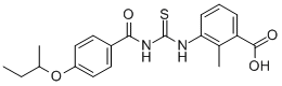 2-Methyl-3-[[[[4-(1-methylpropoxy)benzoyl ]amino]thioxomethyl ]amino]-benzoic acid Structure,532978-79-3Structure