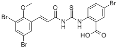 5-Bromo-2-[[[[3-(3,5-dibromo-2-methoxyphenyl)-1-oxo-2-propenyl ]amino]thioxomethyl ]amino]-benzoic acid Structure,532979-64-9Structure