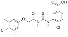 4-Chloro-3-[[[[(4-chloro-3,5-dimethylphenoxy)acetyl ]amino]thioxomethyl ]amino]-benzoic acid Structure,532980-35-1Structure