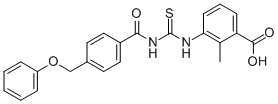 2-Methyl-3-[[[[4-(phenoxymethyl)benzoyl ]amino]thioxomethyl ]amino]-benzoic acid Structure,532980-87-3Structure