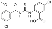 5-Chloro-2-[[[(5-chloro-2-methoxybenzoyl)amino]thioxomethyl ]amino]-benzoic acid Structure,532981-20-7Structure