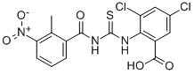 3,5-Dichloro-2-[[[(2-methyl-3-nitrobenzoyl)amino]thioxomethyl ]amino]-benzoic acid Structure,532981-36-5Structure