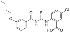 2-[[[(3-Butoxybenzoyl)amino]thioxomethyl ]amino]-5-chloro-benzoic acid Structure,533918-23-9Structure