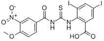 3,5-Diiodo-2-[[[(4-methoxy-3-nitrobenzoyl)amino]thioxomethyl ]amino]-benzoic acid Structure,533919-29-8Structure