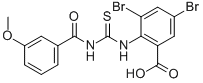 3,5-Dibromo-2-[[[(3-methoxybenzoyl)amino]thioxomethyl ]amino]-benzoic acid Structure,533920-68-2Structure