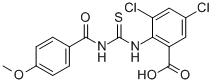 3,5-Dichloro-2-[[[(4-methoxybenzoyl)amino]thioxomethyl ]amino]-benzoic acid Structure,533920-84-2Structure