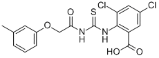 3,5-Dichloro-2-[[[[(3-methylphenoxy)acetyl ]amino]thioxomethyl ]amino]-benzoic acid Structure,533921-27-6Structure