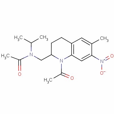 N-[(1-acetyl-1,2,3,4-tetrahydro-6-methyl-7-nitro-2-quinolyl)methyl]-n-isopropylacetamide Structure,53425-82-4Structure