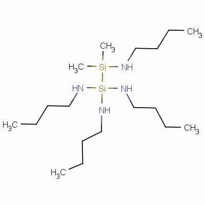 1,1,1,2-Tetrakis(butylamino)-2,2-dimethyldisilane Structure,53446-25-6Structure