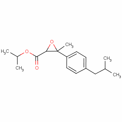 3-甲基-3-(p-異丁基苯基)環(huán)氧乙烷-2-羧酸異丙酯結(jié)構(gòu)式_53500-83-7結(jié)構(gòu)式