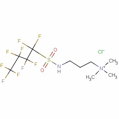 Trimethyl-3-[[(nonafluorobutyl)sulphonyl ]amino]propylammonium chloride Structure,53518-00-6Structure