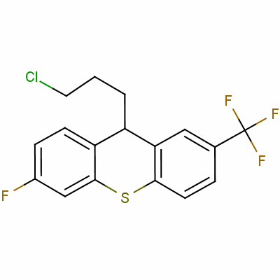 9-(3-氯丙基)-6-氟-2-(三氟甲基)-9h-硫代氧雜蒽結(jié)構(gòu)式_53542-48-6結(jié)構(gòu)式