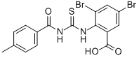 3,5-Dibromo-2-[[[(4-methylbenzoyl)amino]thioxomethyl ]amino]-benzoic acid Structure,535938-54-6Structure