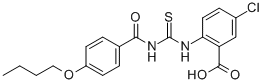 2-[[[(4-Butoxybenzoyl)amino]thioxomethyl ]amino]-5-chloro-benzoic acid Structure,535939-98-1Structure