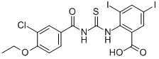 2-[[[(3-Chloro-4-ethoxybenzoyl)amino]thioxomethyl ]amino]-3,5-diiodo-benzoic acid Structure,535944-56-0Structure