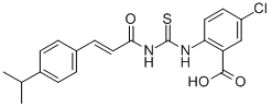 5-Chloro-2-[[[[3-[4-(1-methylethyl)phenyl ]-1-oxo-2-propenyl ]amino]thioxomethyl ]amino]-benzoic acid Structure,535948-63-1Structure