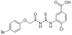 3-[[[[(4-Bromophenoxy)acetyl ]amino]thioxomethyl ]amino]-4-chloro-benzoic acid Structure,535949-06-5Structure