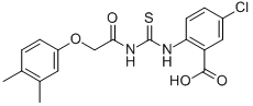 5-Chloro-2-[[[[(3,4-dimethylphenoxy)acetyl ]amino]thioxomethyl ]amino]-benzoic acid Structure,535953-86-7Structure