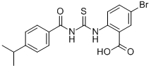 5-Bromo-2-[[[[4-(1-methylethyl)benzoyl ]amino]thioxomethyl ]amino]-benzoic acid Structure,535955-81-8Structure