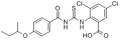 3,5-Dichloro-2-[[[[4-(1-methylpropoxy)benzoyl ]amino]thioxomethyl ]amino]-benzoic acid Structure,535957-26-7Structure