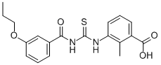 2-Methyl-3-[[[(3-propoxybenzoyl)amino]thioxomethyl ]amino]-benzoic acid Structure,535962-47-1Structure