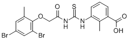 3-[[[[(2,4-Dibromo-6-methylphenoxy)acetyl ]amino]thioxomethyl ]amino]-2-methyl-benzoic acid Structure,535963-25-8Structure