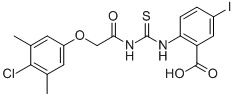 2-[[[[(4-Chloro-3,5-dimethylphenoxy)acetyl ]amino]thioxomethyl ]amino]-5-iodo-benzoic acid Structure,535963-43-0Structure