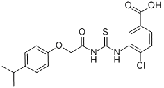 4-Chloro-3-[[[[[4-(1-methylethyl)phenoxy]acetyl ]amino]thioxomethyl ]amino]-benzoic acid Structure,535964-55-7Structure