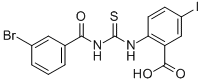 2-[[[(3-Bromobenzoyl)amino]thioxomethyl ]amino]-5-iodo-benzoic acid Structure,535966-72-4Structure