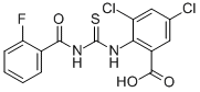 3,5-Dichloro-2-[[[(2-fluorobenzoyl)amino]thioxomethyl ]amino]-benzoic acid Structure,535976-72-8Structure