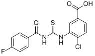 4-Chloro-3-[[[(4-fluorobenzoyl)amino]thioxomethyl ]amino]-benzoic acid Structure,535979-90-9Structure