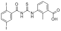 3-[[[(2,5-Diiodobenzoyl)amino]thioxomethyl ]amino]-2-methyl-benzoic acid Structure,535980-17-7Structure