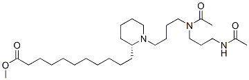 (2R)-1-[4-[acetyl [3-(acetylamino)propyl ]amino]butyl ]-2-piperidineundecanoic acid methyl ester Structure,53602-40-7Structure