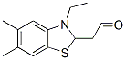 Acetaldehyde,(3-ethyl-5,6-dimethyl-2(3h)-benzothiazolylidene)-(9ci) Structure,53642-17-4Structure