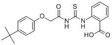 2-[[[[[4-(1,1-Dimethylethyl)phenoxy]acetyl ]amino]thioxomethyl ]amino]-benzoic acid Structure,536977-79-4Structure