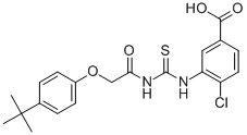 4-Chloro-3-[[[[[4-(1,1-dimethylethyl)phenoxy]acetyl ]amino]thioxomethyl ]amino]-benzoic acid Structure,536977-88-5Structure