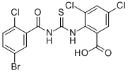 2-[[[(5-Bromo-2-chlorobenzoyl)amino]thioxomethyl ]amino]-3,5-dichloro-benzoic acid Structure,536978-42-4Structure